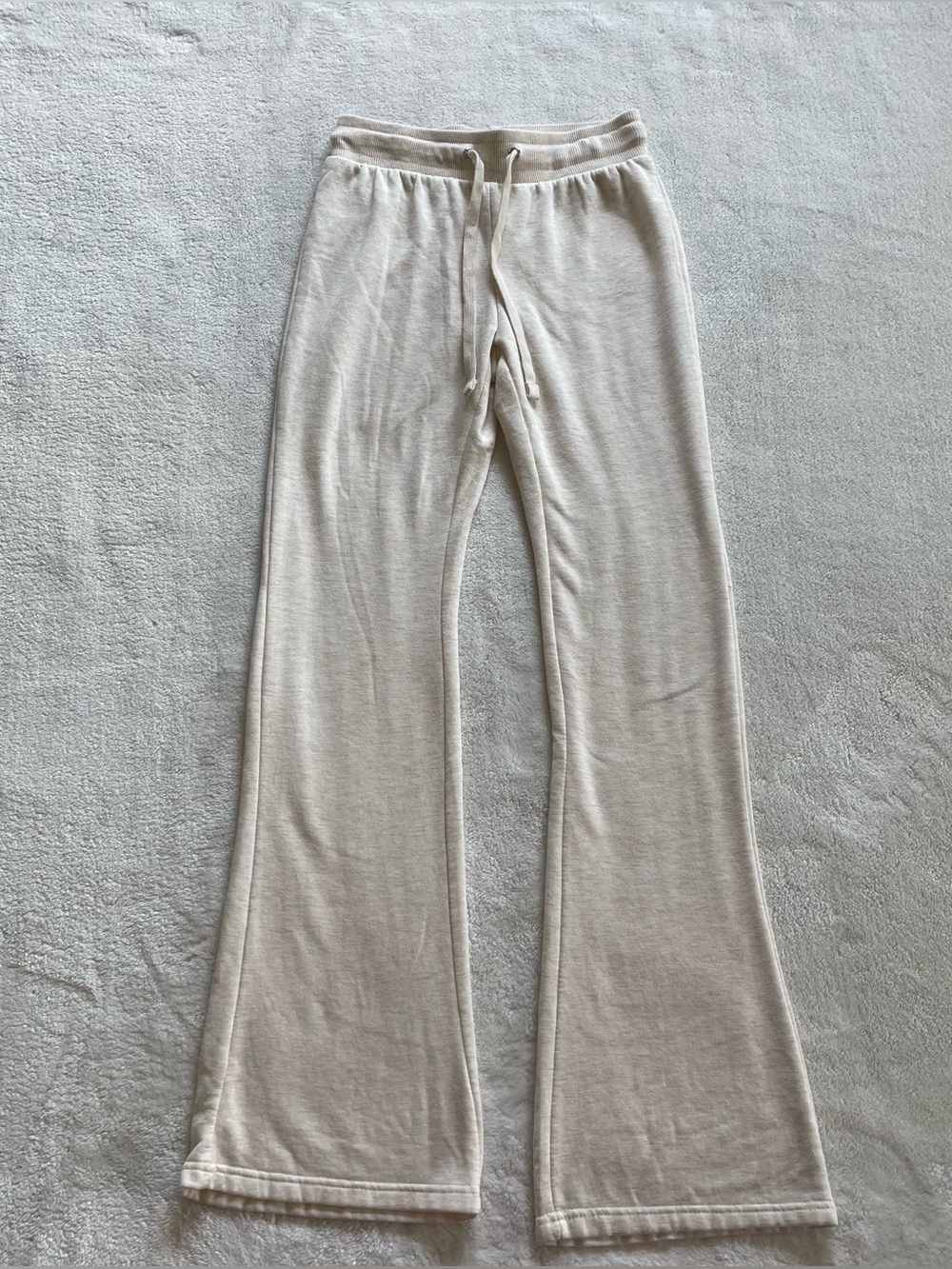 Cream Flared Sweatpants size XS - Picture 3 of 11